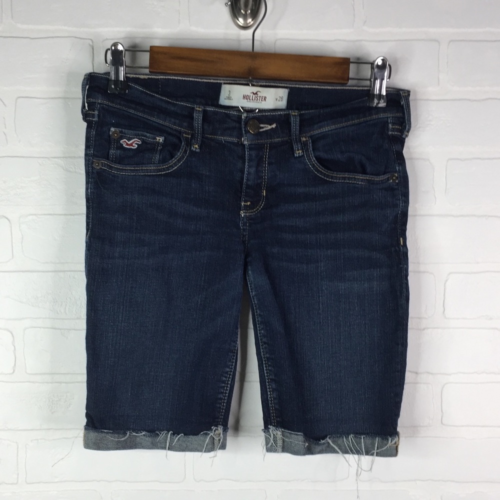 Hollister Denim Bermuda Shorts Dark Wash 3